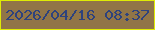 文字の大きさ：5、枠の色：dfec05、背景の色：917547、文字の色：2e427d 無料ブログパーツのブログ時計