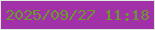 文字の大きさ：2、枠の色：dfecdd、背景の色：a231a9、文字の色：6a982c 無料ブログパーツのブログ時計
