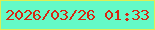文字の大きさ：2、枠の色：dfed53、背景の色：64fac7、文字の色：d72713 無料ブログパーツのブログ時計