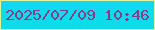 文字の大きさ：2、枠の色：dff494、背景の色：0cdbeb、文字の色：803e8b 無料ブログパーツのブログ時計