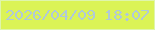 文字の大きさ：3、枠の色：dff5ac、背景の色：dbf356、文字の色：b0c9d8 無料ブログパーツのブログ時計