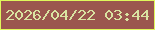 文字の大きさ：2、枠の色：dff75b、背景の色：9b564e、文字の色：d9e3a1 無料ブログパーツのブログ時計