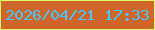 文字の大きさ：5、枠の色：dff768、背景の色：d0652a、文字の色：41c7f9 無料ブログパーツのブログ時計