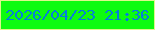 文字の大きさ：3、枠の色：dff78c、背景の色：0efb10、文字の色：057edb 無料ブログパーツのブログ時計