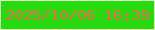 文字の大きさ：1、枠の色：dffac2、背景の色：26da0f、文字の色：e7724a 無料ブログパーツのブログ時計