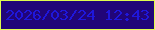 文字の大きさ：3、枠の色：dffc4e、背景の色：210578、文字の色：1f17db 無料ブログパーツのブログ時計
