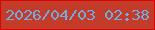 文字の大きさ：3、枠の色：e00103、背景の色：c33c2a、文字の色：73aae0 無料ブログパーツのブログ時計