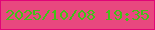 文字の大きさ：4、枠の色：e00577、背景の色：e8487f、文字の色：42c019 無料ブログパーツのブログ時計