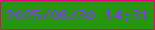 文字の大きさ：1、枠の色：e00779、背景の色：28960d、文字の色：8237f7 無料ブログパーツのブログ時計