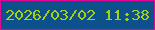 文字の大きさ：5、枠の色：e00795、背景の色：0c518b、文字の色：a7d00e 無料ブログパーツのブログ時計