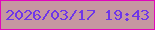 文字の大きさ：2、枠の色：e008bb、背景の色：c697a1、文字の色：6e36e8 無料ブログパーツのブログ時計