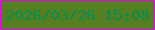 文字の大きさ：1、枠の色：e008e2、背景の色：567f21、文字の色：048e4f 無料ブログパーツのブログ時計