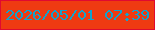 文字の大きさ：4、枠の色：e00931、背景の色：ef3a12、文字の色：12a3cd 無料ブログパーツのブログ時計