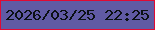 文字の大きさ：4、枠の色：e00a34、背景の色：605aa4、文字の色：0b1014 無料ブログパーツのブログ時計