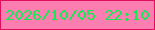 文字の大きさ：4、枠の色：e00c5e、背景の色：fc7eb1、文字の色：10eb51 無料ブログパーツのブログ時計