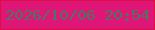 文字の大きさ：4、枠の色：e00d43、背景の色：de1677、文字の色：4d7361 無料ブログパーツのブログ時計
