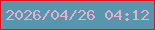 文字の大きさ：1、枠の色：e01222、背景の色：5896ad、文字の色：e2b0cf 無料ブログパーツのブログ時計