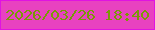 文字の大きさ：3、枠の色：e013e2、背景の色：e842c0、文字の色：799907 無料ブログパーツのブログ時計