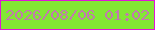 文字の大きさ：5、枠の色：e015d8、背景の色：83e734、文字の色：c27aad 無料ブログパーツのブログ時計