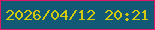 文字の大きさ：1、枠の色：e01764、背景の色：125975、文字の色：d4ca0d 無料ブログパーツのブログ時計