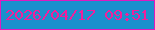 文字の大きさ：5、枠の色：e019bf、背景の色：1b90cd、文字の色：f11f9c 無料ブログパーツのブログ時計