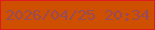 文字の大きさ：5、枠の色：e01a1f、背景の色：cf4f00、文字の色：964b5a 無料ブログパーツのブログ時計