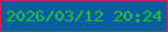 文字の大きさ：4、枠の色：e01c54、背景の色：0c5f9c、文字の色：19c448 無料ブログパーツのブログ時計