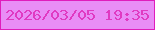 文字の大きさ：1、枠の色：e01dbc、背景の色：e98df6、文字の色：e03ac2 無料ブログパーツのブログ時計