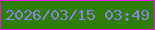 文字の大きさ：5、枠の色：e01ed3、背景の色：317d0a、文字の色：8384e4 無料ブログパーツのブログ時計