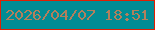 文字の大きさ：2、枠の色：e01f02、背景の色：018c94、文字の色：b37f5c 無料ブログパーツのブログ時計