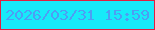 文字の大きさ：1、枠の色：e01f40、背景の色：17eaf9、文字の色：4d9ef4 無料ブログパーツのブログ時計