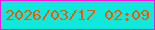文字の大きさ：5、枠の色：e01fd8、背景の色：0fe8db、文字の色：ee5704 無料ブログパーツのブログ時計