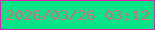 文字の大きさ：5、枠の色：e021b1、背景の色：05e387、文字の色：c97082 無料ブログパーツのブログ時計