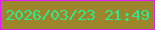 文字の大きさ：4、枠の色：e022f8、背景の色：9c852b、文字の色：30e98f 無料ブログパーツのブログ時計