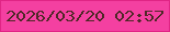 文字の大きさ：4、枠の色：e02585、背景の色：f440a1、文字の色：4e2826 無料ブログパーツのブログ時計