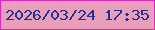 文字の大きさ：4、枠の色：e025c0、背景の色：e99fb7、文字の色：1f329b 無料ブログパーツのブログ時計