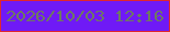 文字の大きさ：4、枠の色：e0272e、背景の色：6f1af6、文字の色：6e7961 無料ブログパーツのブログ時計