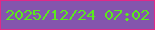 文字の大きさ：5、枠の色：e02988、背景の色：8455ad、文字の色：5be91d 無料ブログパーツのブログ時計