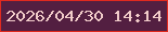 文字の大きさ：4、枠の色：e02a1f、背景の色：531f41、文字の色：f1ccc9 無料ブログパーツのブログ時計