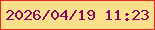 文字の大きさ：2、枠の色：e02c21、背景の色：fbdf8b、文字の色：860c63 無料ブログパーツのブログ時計