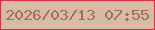 文字の大きさ：2、枠の色：e02c45、背景の色：d6bca4、文字の色：a36f54 無料ブログパーツのブログ時計