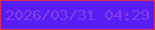 文字の大きさ：4、枠の色：e02e52、背景の色：581cf5、文字の色：833be4 無料ブログパーツのブログ時計
