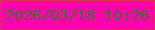 文字の大きさ：4、枠の色：e02e5c、背景の色：fd06a7、文字の色：396e33 無料ブログパーツのブログ時計