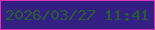 文字の大きさ：1、枠の色：e031b9、背景の色：342082、文字の色：285f31 無料ブログパーツのブログ時計