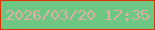 文字の大きさ：1、枠の色：e03204、背景の色：6ec683、文字の色：e2aea5 無料ブログパーツのブログ時計