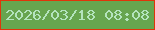 文字の大きさ：4、枠の色：e0340a、背景の色：67a54f、文字の色：b4e4be 無料ブログパーツのブログ時計