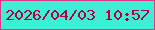 文字の大きさ：4、枠の色：e03786、背景の色：3eefd5、文字の色：a90242 無料ブログパーツのブログ時計
