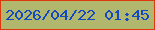 文字の大きさ：3、枠の色：e0380d、背景の色：b1b86e、文字の色：144ac1 無料ブログパーツのブログ時計