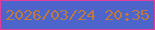 文字の大きさ：2、枠の色：e03d9c、背景の色：4d64cb、文字の色：bf783d 無料ブログパーツのブログ時計