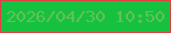 文字の大きさ：5、枠の色：e04043、背景の色：17c140、文字の色：63c157 無料ブログパーツのブログ時計